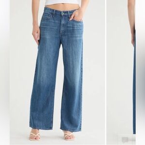 Rag & Bone Lori Mid Rise Wide Leg Jeans Covington Medium Wash Size 29